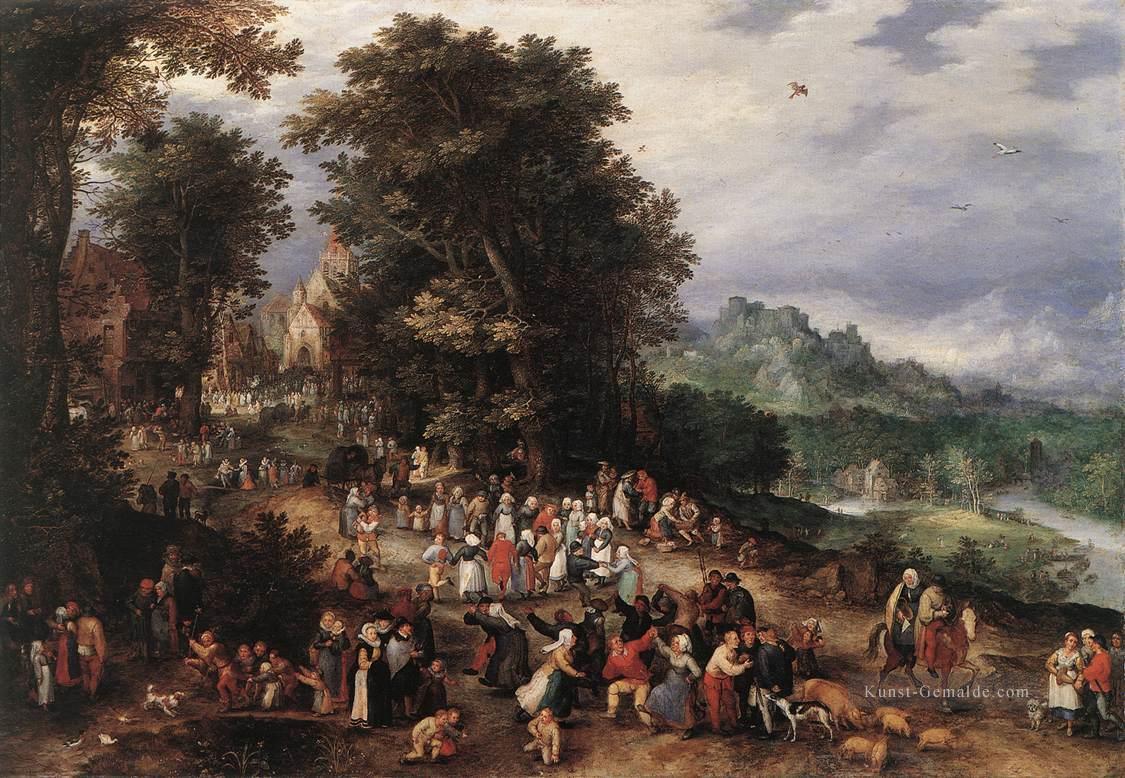 A Flämisch Messe Flämisch Jan Brueghel der Ältere Ölgemälde
